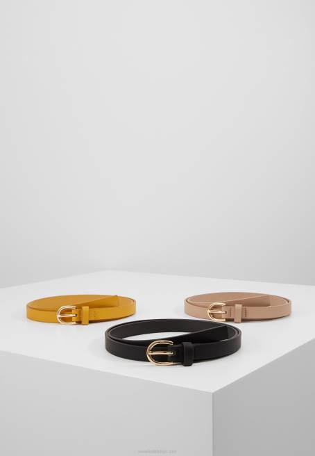 3'lü bel kemeri siyah/sarı/taup Anna Field F2022777 kadınlar