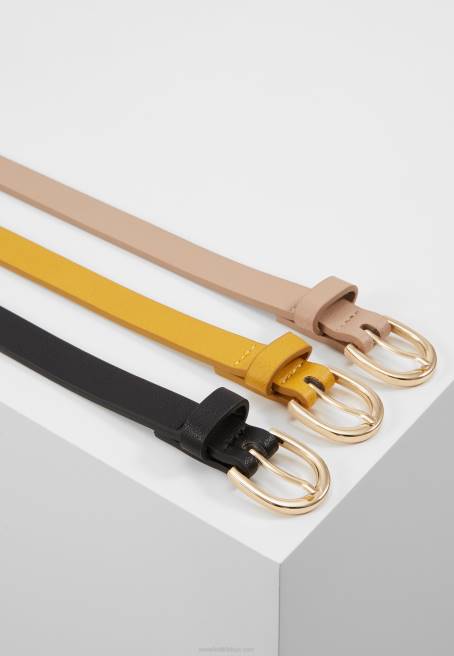 3\'lü bel kemeri siyah/sarı/taup Anna Field F2022777 kadınlar