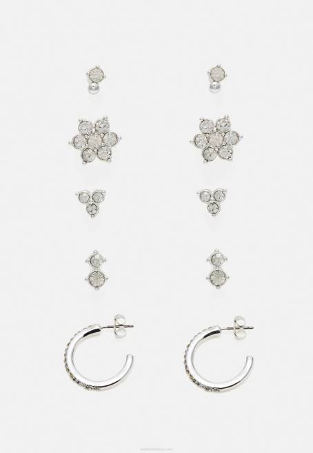 5'li gümüş renkli küpe paketi Anna Field F2022662 kadınlar