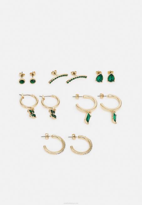 6'lı küpe yeşil/altın rengi Anna Field F2022659 kadınlar