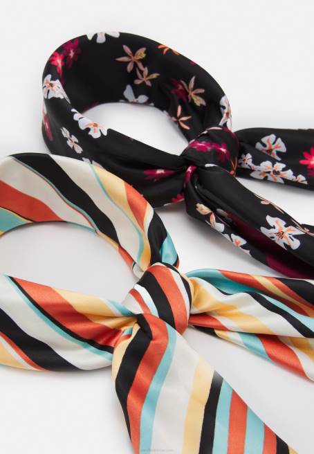 2\'li paket çok renkli/siyah başörtüsü Anna Field F2022712 kadınlar