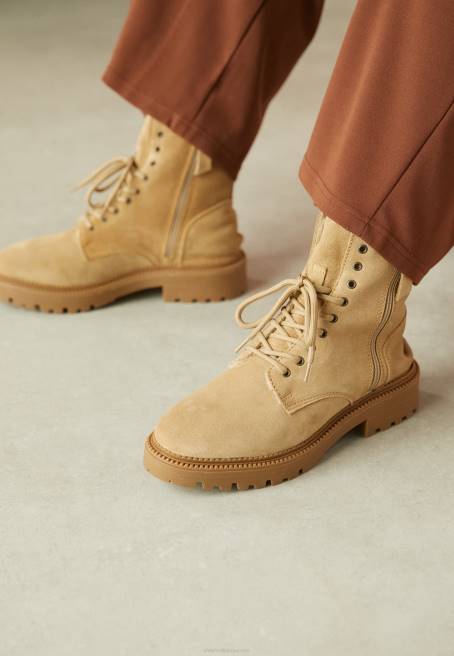 bağcıklı bilekte bot bej Anna Field F2022028 kadınlar