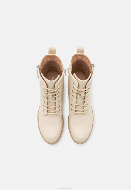 bağcıklı bilekte bot kirli beyaz Anna Field F2022043 kadınlar