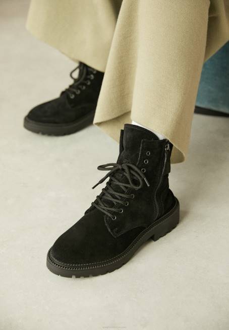 bağcıklı bilekte bot siyah Anna Field F2022038 kadınlar