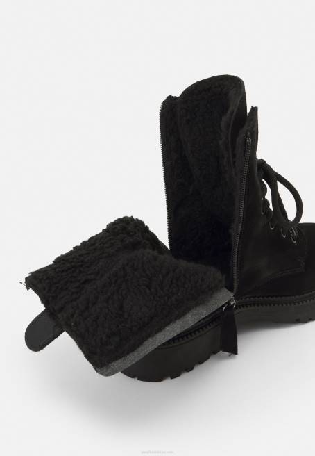 bağcıklı bilekte bot siyah Anna Field F2022038 kadınlar