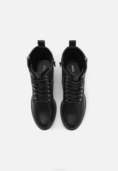 bağcıklı bilekte bot siyah Anna Field F2022040 kadınlar