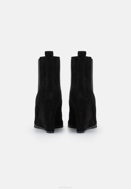 deri kışlık çizme yüksek topuklu yarım çizmeler siyah Anna Field F2021943 kadınlar