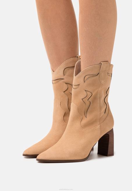 deri kovboy/bisikletçi bilekte bot bej Anna Field F2022052 kadınlar