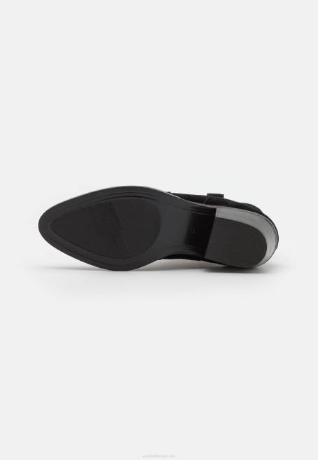 deri kovboy/bisikletçi bilekte bot siyah Anna Field F2022050 kadınlar