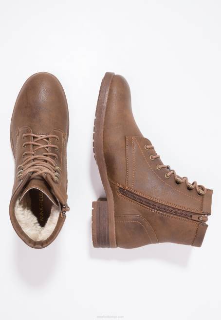 kışlık bot bağcıklı bilekte bot kahve Anna Field F2022015 kadınlar