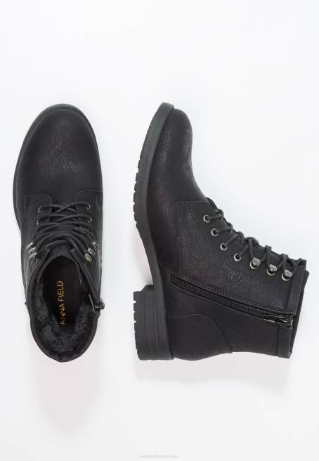 kışlık bot bağcıklı bilekte bot siyah Anna Field F2022012 kadınlar