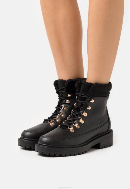 kışlık bot bağcıklı bilekte bot siyah Anna Field F2022030 kadınlar