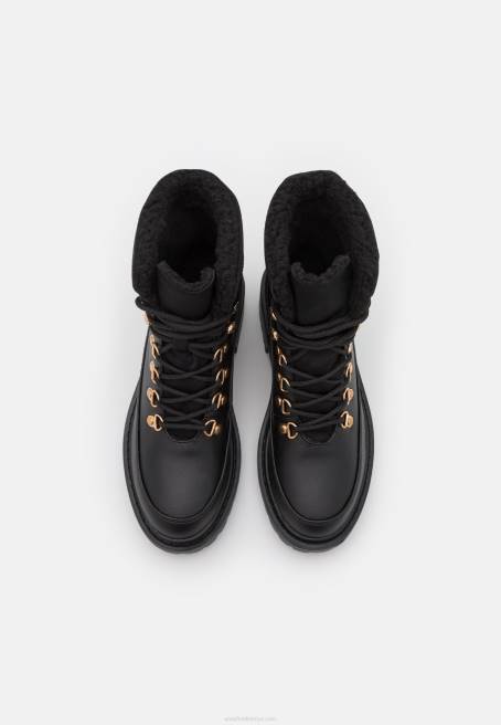 kışlık bot bağcıklı bilekte bot siyah Anna Field F2022030 kadınlar