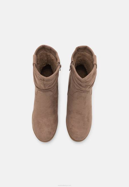 kışlık bot kama bilekte bot taupe Anna Field F2022063 kadınlar