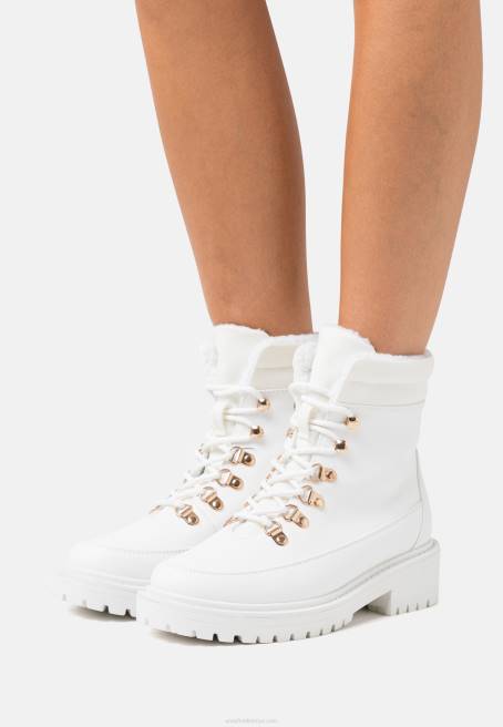 kışlık çizme bağcıklı yarım çizmeler beyaz Anna Field F2022046 kadınlar