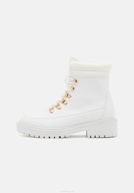 kışlık çizme bağcıklı yarım çizmeler beyaz Anna Field F2022046 kadınlar