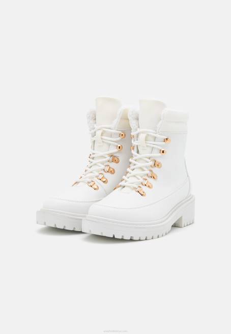 kışlık çizme bağcıklı yarım çizmeler beyaz Anna Field F2022046 kadınlar