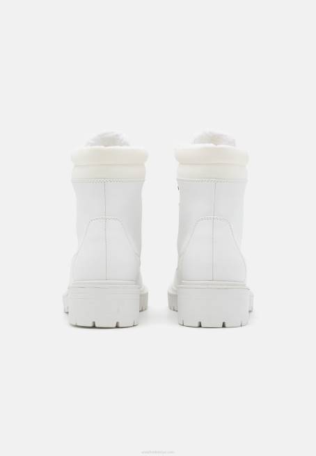 kışlık çizme bağcıklı yarım çizmeler beyaz Anna Field F2022046 kadınlar