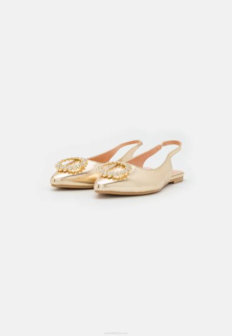 arkası açık iskarpin bale altın pompaları Anna Field F2022185 kadınlar