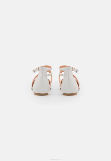 ayak bileği askılı bale pompaları beyaz Anna Field F2022158 kadınlar