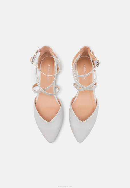 ayak bileği askılı bale pompaları beyaz Anna Field F2022158 kadınlar