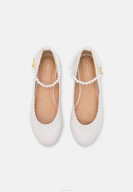 ayak bileği askılı bale pompaları beyaz Anna Field F2022178 kadınlar