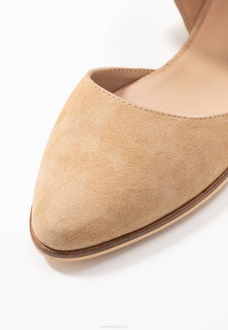 deri ayak bileği askılı babet bej Anna Field F2022162 kadınlar