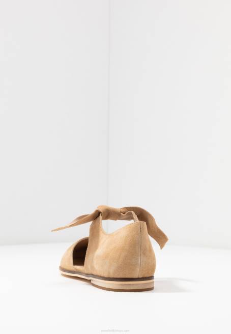 deri ayak bileği askılı babet bej Anna Field F2022162 kadınlar