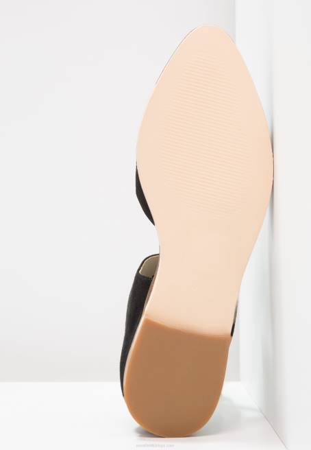 deri ayak bileği askılı bale pompaları siyah Anna Field F2022159 kadınlar