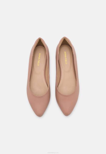 deri bale pompaları açık pembe Anna Field F2022128 kadınlar