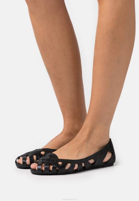 deri peeptoe bale pompaları siyah Anna Field F2022148 kadınlar