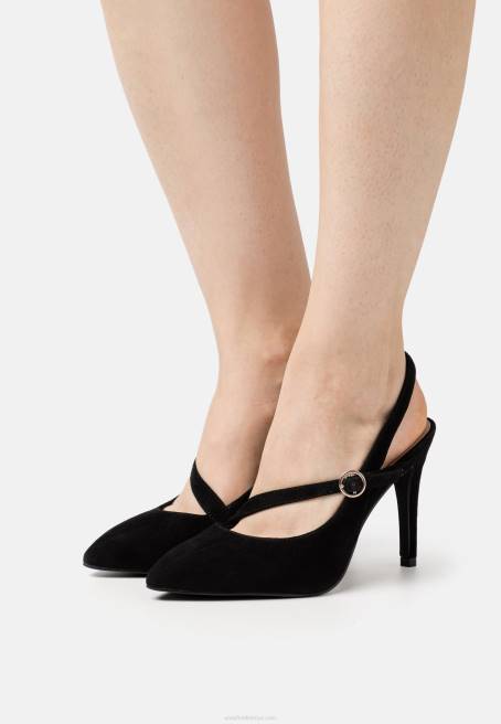 deri klasik topuklu siyah Anna Field F2021699 kadınlar