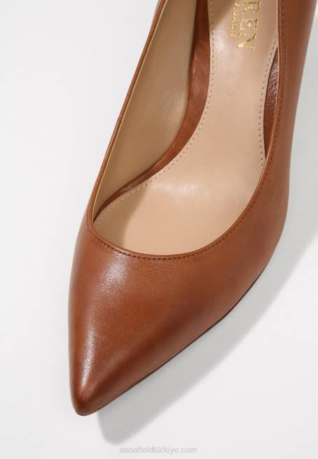 lanette deri pompa klasik topuklu derin eyer tan Anna Field F2021732 kadınlar
