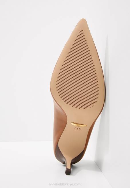 lanette deri pompa klasik topuklu derin eyer tan Anna Field F2021732 kadınlar