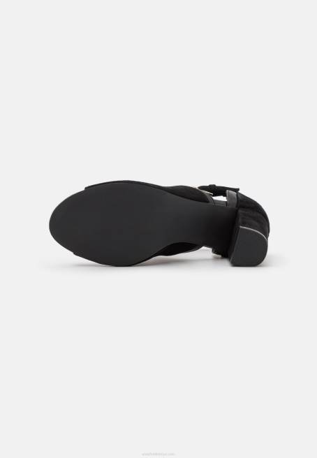 deri ayak bileği manşet sandalet siyah Anna Field F2021314 kadınlar