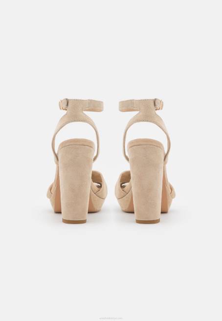 deri yüksek topuklu sandalet bej Anna Field F2021578 kadınlar