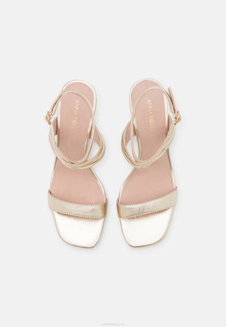 deri yüksek topuklu sandaletler altın rengi Anna Field F2021372 kadınlar