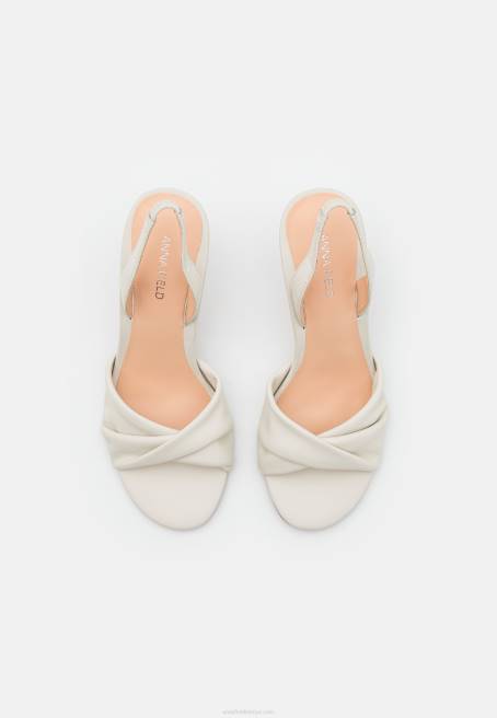 deri yüksek topuklu sandaletler beyaz Anna Field F2021277 kadınlar