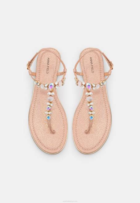 t-bar sandaletler pembe altın Anna Field F2021534 kadınlar