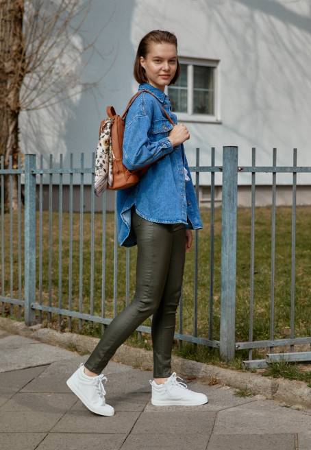 yüksek top spor ayakkabı beyaz Anna Field F2021233 kadınlar