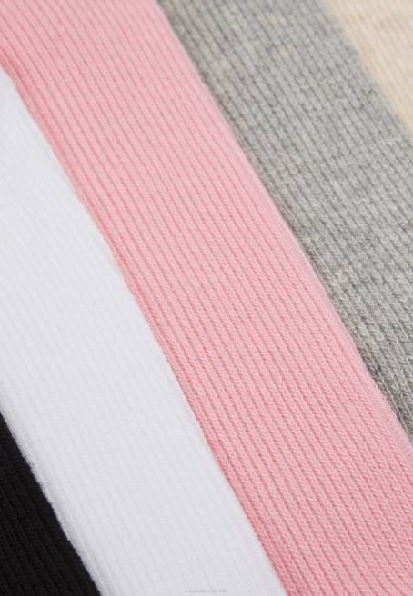 5\'li Çorap Siyah/Beyaz/Gri Anna Field F2021127 kadınlar