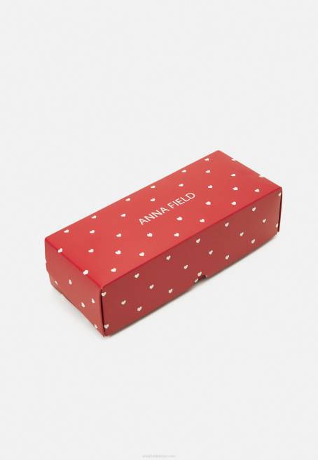 5\'li çorap beyaz/kırmızı Anna Field F2021130 kadınlar