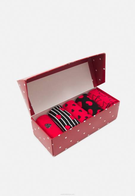 5\'li çorap kırmızı/siyah Anna Field F2021151 kadınlar