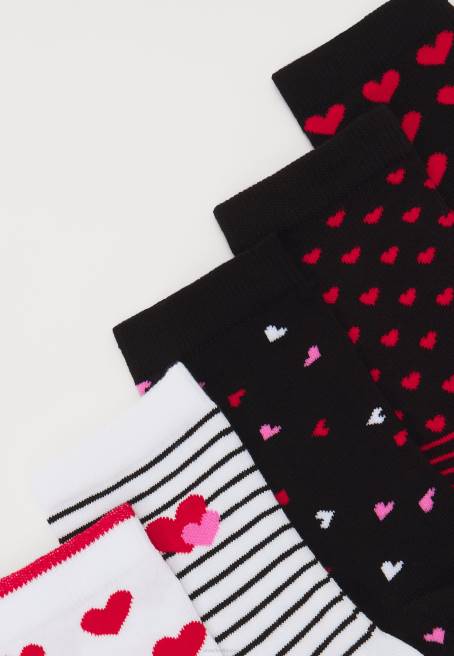 5\'li çorap siyah/beyaz Anna Field F2021140 kadınlar