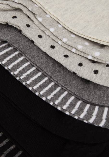 8pp puantiyeli çizgili çorap gri Anna Field F2021144 kadınlar