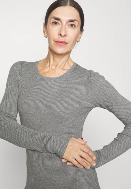 alacalı açık gri/siyah süveter elbise Anna Field F202215 kadınlar