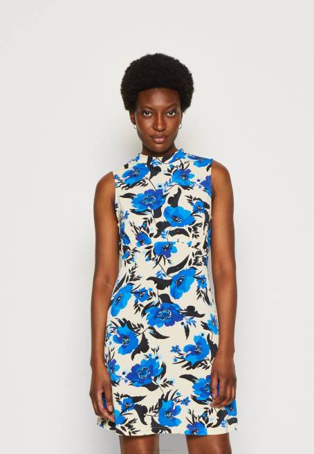 beyaz/mavi jarse elbise Anna Field F202166 kadınlar