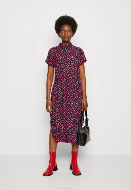 gömlek elbise koyu mavi/kırmızı Anna Field F20291 kadınlar