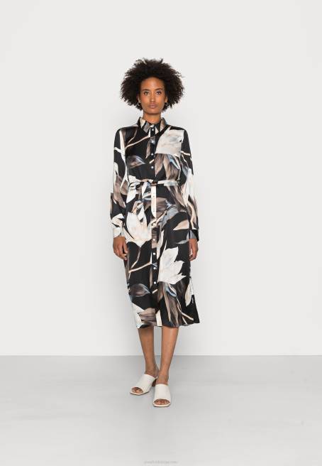 gömlek elbise siyah/çok renkli Anna Field F20293 kadınlar