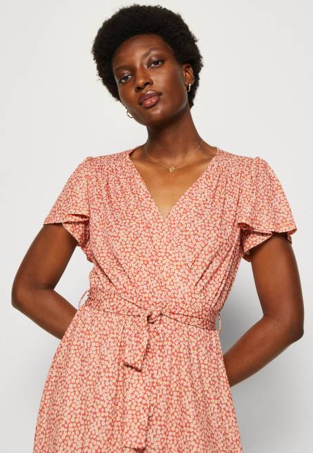 günlük elbise kahverengi/beyaz Anna Field F2023 kadınlar